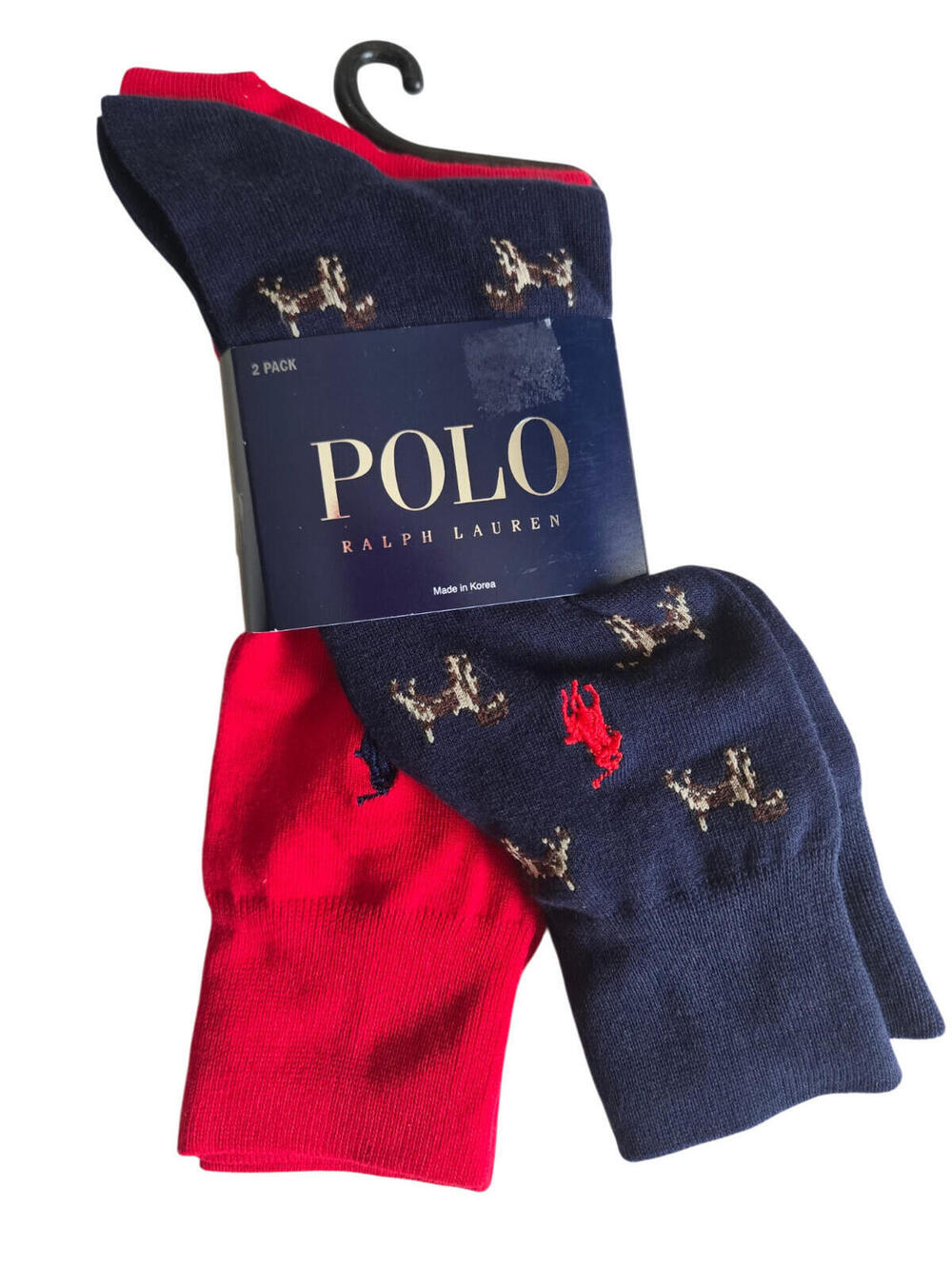 Polo Ralph Lauren Mens Trouser Dress Socks Lobster Novelty Red - Pony 2 pack NWT